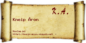 Kneip Áron névjegykártya